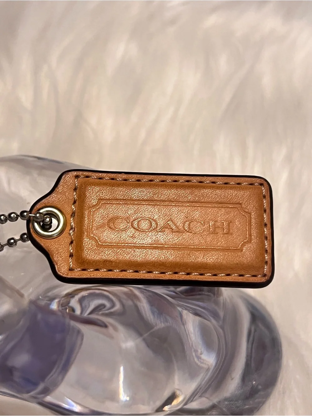 Coach leather key